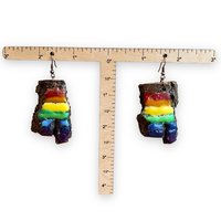 Rainbow Pride Encaustic Earrings