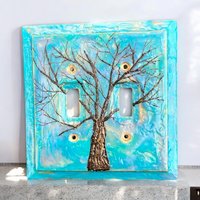Double Switch Plate Cover in Blue