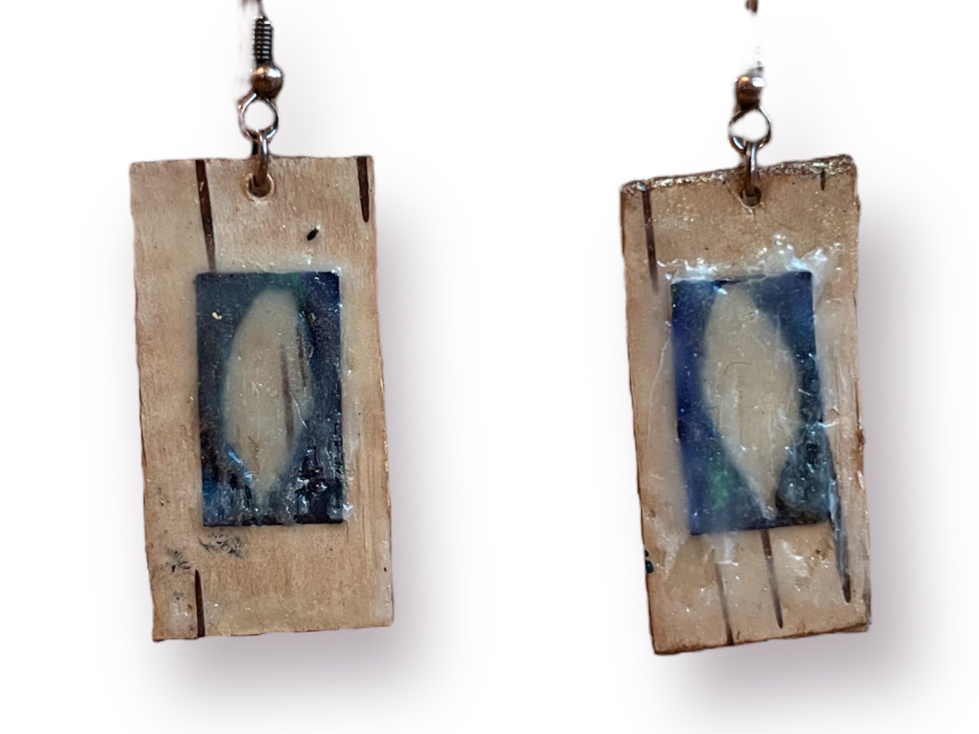 Leaf Prints on Birch Bark