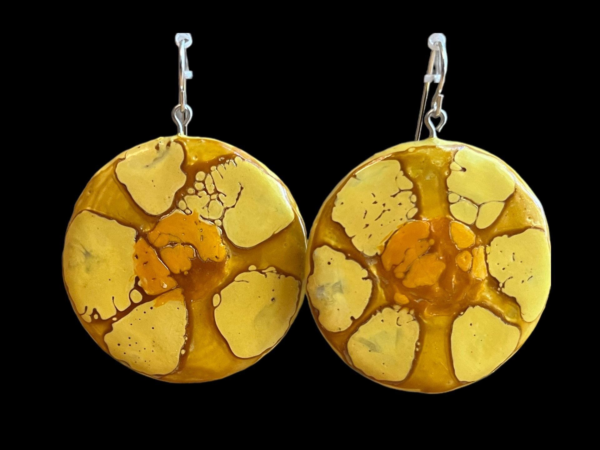 Sun Encaustic Earrings