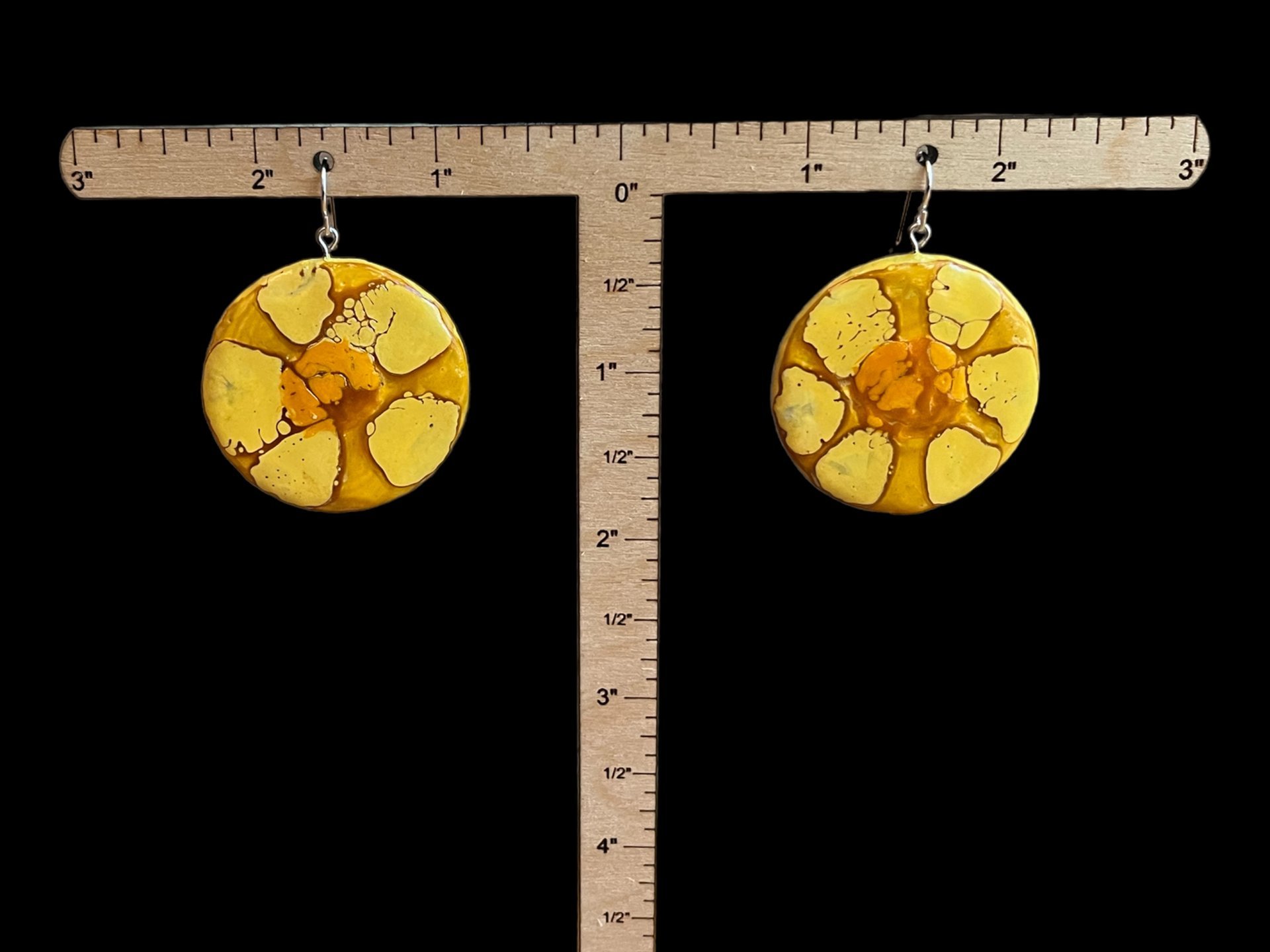 Sun Encaustic Earrings