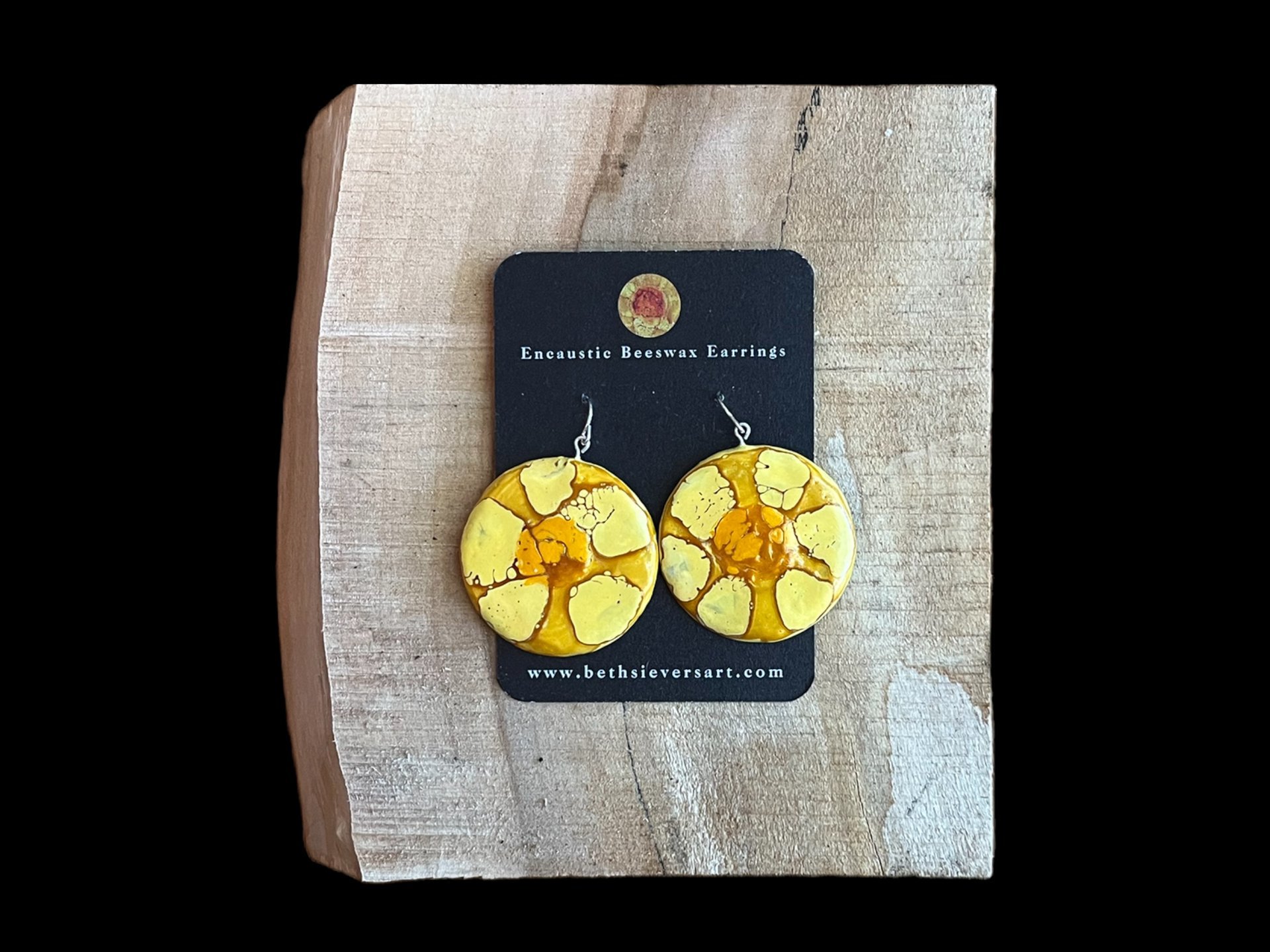 Sun Encaustic Earrings