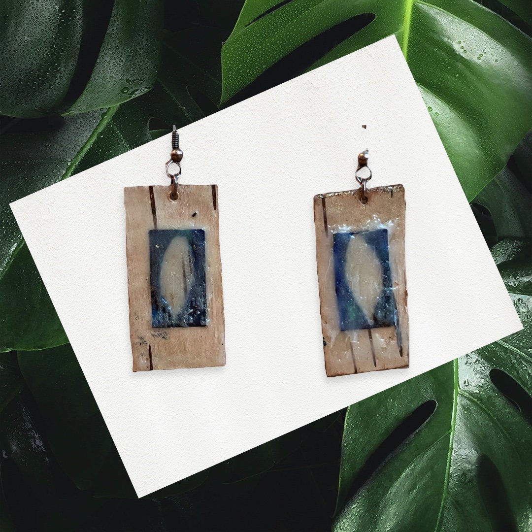 Leaf Prints on Birch Bark