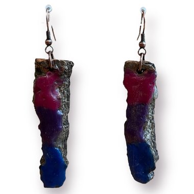 Bi Pride Encaustic Earrings